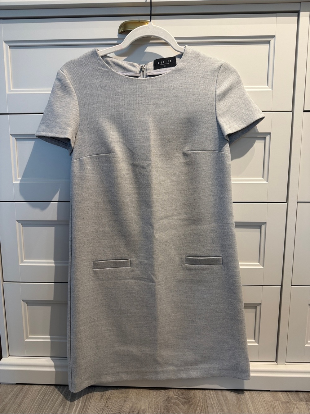 Smythe Light Gray Short Sleeve Mini Dress